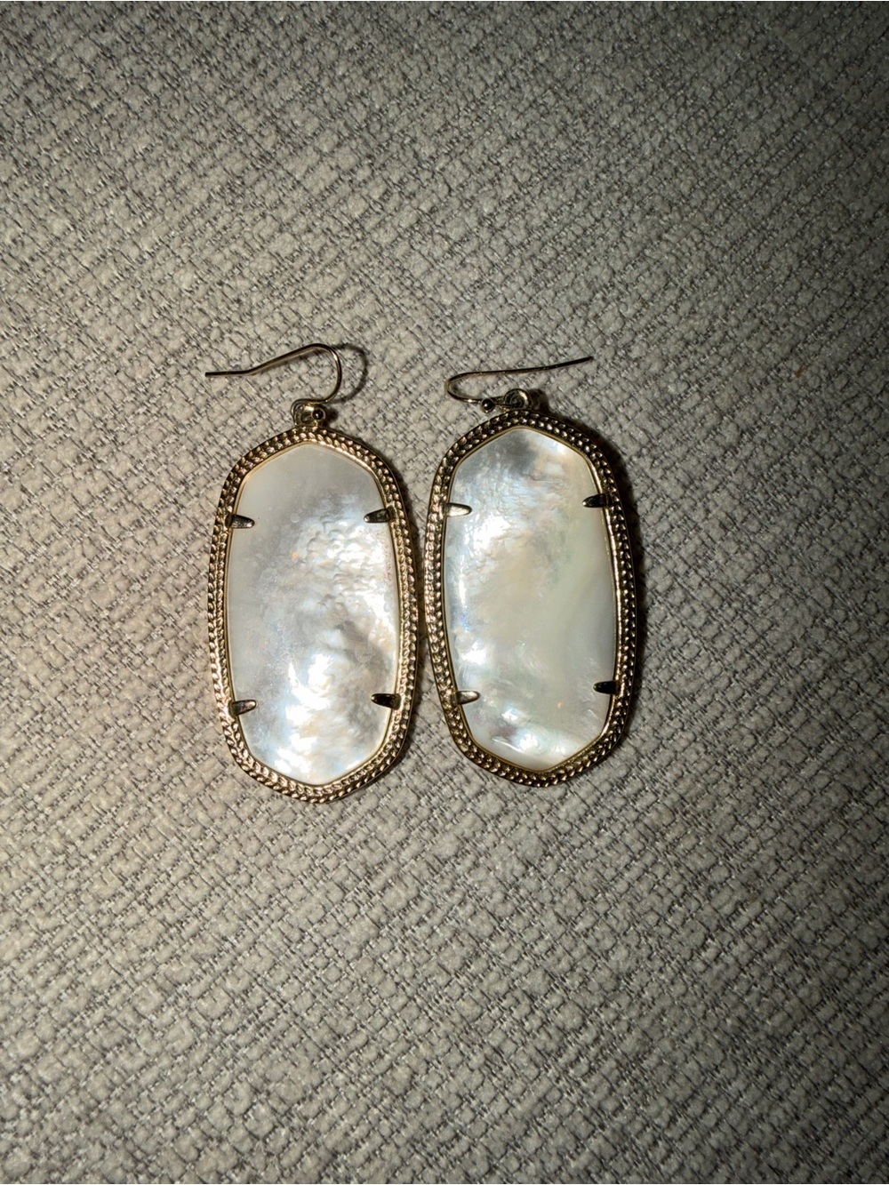 Kendra Scott Danielle Mother of Pearl Gold Drop Earrings